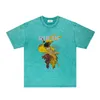 2024 RHUDE TSHIRT SUMBRE NOUVEAU CHIRTS DESSIGNER POUR LES HOMMES ET FEMMES COMMANDES DE LA MODE TRENDY ZRH012 PEINTURE D'HUILE DE VINS LAPÉE POUR FAIRE LE VIEUX T-shirt à manches courtes S-XXL