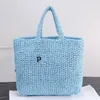 Sac fourre-tout tissé à la main lafite de conception d'herbe sac de plage de plage pradre fashion féminine à grande capacité sac à main sac de créateur de sacs d'été portefeuille