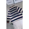 Damen Hoodies Sweatshirts Frühherbst Herbst Nischendesign Trendy Marke Classic Striped Patchwork Sanskrit gedruckt lose und modisch vielseitiges Top gedruckt