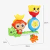 Bath Toys Baby Bath Toy Wall Sunction Cup Track Water Games Badrum Monkey Caterpilla Bath Dusch Toy For Boys Girls Christmas Gifts 240413