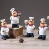 Multiple Styles Resin Chef Statue Cartoon Restaurant Figurine Cook Ornament Home Kitchen Cute Sculpture Tabletop Decors 240411