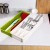 Ustensiles de rangement de cuisine Store Store Organizer des outils de tiroir en plastique Boîte de couteau en plastique Bloc Holde Spoon Fork