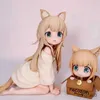 Action Toy Figures Anime peripheral figurs My cat is a lovely girl cat mother soybean powder kneeling posture box doll box hand do about 12CM