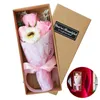 Декоративные цветы Постоянный мыльный цветок букет романтическое расположение дома декор карнация розовая вечеринка подарочная коробка аромата Дня святого Валентина