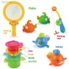 Toys da bagno 8pcs/12 pezzi giocattoli da bagno Giochi di pesca per bambini simpatici animali da bagno per animali da bagno per ragazzi regali di compleanno femminile 240413