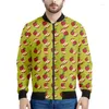 Giacche da uomo Cartoon Fruit Mela 3D Stampato per uomini Donne Oversize Felta Fresco Street Bomber Caser Copia Top Paint