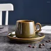 Mugs Chinese Kiln Ceramic Coffee Cups Saucers Luxury Mug And Cup Set Kitchen Accessories Household Goods