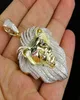 10k Yellow Gold Lion Head King Pendant Natural White Sapphire Diamond Necklace Men039S PERSONALITY SMYELBY BOOKS039S BIR5906131