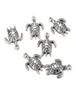 100pcslot 2317 mm en alliage argenté antique Turtle Charms Pendant pour les bijoux faisant un pendentif animal en métal pour les résultats de bricolage5664235