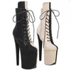 Dance Shoes Auman Ale 20CM/8inches Suede Upper Sexy Exotic High Heel Platform Party Women Boots Pole 114