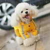 Abbigliamento per cani Reflective PET POIRCOAT a quattro zampe per orsacchiotto all'aperto con cappuccio poncho impermeabile universale per tutte le stagioni