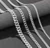 VRIUA Width 4569MM 1826 inch Customize Length Mens High Quality Stainls Steel Necklace Curb Cuban Link Chain Jewerly1219636