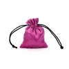 Present Wrap 10st/Lot Black Satin Bags Glossy Bag Puches 2 Storlek Party Favor Fairies Jewelry Display Förpackning kan anpassas