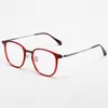 Optische Brille für Männer Frauen Retro Designer 5006 Modebläser Titanrahmen Detaillierte Elastizität Oval Style Anti-Blau-Lichtlinsenplatte mit Kasten