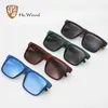 Okulary przeciwsłoneczne hu drewno nowe wysokiej jakości kwadratowe okulary przeciwsłoneczne dla mężczyzn spolaryzowane modne okulary przeciwsłoneczne Uv400 luster