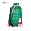 Wrap regalo 10pcs Borsa di stoccaggio Babbo Natale Fliferazione Snow Flapping Wapping Gerry Bags Decoration Year 2024