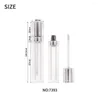 Storage Bottles Square Frosted Transparent Silver Ring Lip Glaze Tube Gloss Plastic Material 8ml Cosmetic Containers Packaging