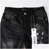 Designer de jeans de jeans para o trabalho de motocicleta magro de Brand Hole Trendy Ripped Work durante todo o ano Rodado Drop Drop Deliver