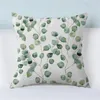 Kudde högkvalitativ tygskydd Kastkuddkuddar Stylish Plant Leaf Print Set för stol Sofa Decor Non-Baining