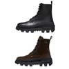 Wear resistant wave sole boots men with box platform men shoes increase height superstar designer luxury scarpe floor walk simplicity