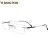 Zonnebrillen frames vrouwen en mannen Fashion Rimless Titanium Light Eyewear Super Quality Frameless bril frame