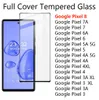 Полное покрытие Защитник экрана с измеренным стеклянным телефоном для Google Pixel 8 7 7a 6a 6 5 5a 4 4a 3 3a XL 5G Film What in Opp Bag9717148