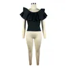 2023 Womens Sexy Off Shoulder Blouses Spring Designer Ruffle Shirt Tops for Lady Free Ship