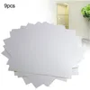 Adesivi per finestre da 15 cm Specchio quadrato Paster Big Mosaic Back Colla Sticker decorativo Argento