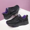 Sapatos casuais femininos tamanho grande 35-42 tênis de corrida ao ar livre Rose Purple Woman Athletic Fitness Training Sport confortável