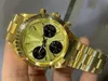 Vintage zegarek dla mężczyzn chronograph Watch Men Mechanical 7750 Ręka wiatr żółty złoty eta Paul Newman kosmograph Valjoux Antique Sportwatches