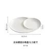 Platos placas de partición espiral blanca albóndigas de cerámica de cerámica
