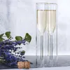 Vers à vin 2024 Double couches flûtes champagne bulles gobelet étincelante tulipes cockt