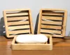 Handgemaakte 100 Biologisch afbreekbare badkamer Topkwaliteit Natuurlijke houten zeep Dish Bamboo Soap Derees Holder5435779