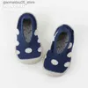 Sneakers Chaussures de chaussettes pour bébé chaussures pour tout-petits mignons chaussures de chaussettes en coton imprimées pour garçons et filles enfants décontractés anti-glissement First Step Walker Q240413