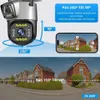 IP -kameror Dual Lens 4G IP Camera WiFi 8MP 4K Surveillance Cameras Wireless Outdoor Smart Home Night Vision V380 Digital Zoom CCTV Camara 240414