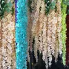 Flores decorativas 180 cm EST Artificial Hanging Seda Hidrangea Bouquet Flor Vine Boda Decoración del hogar