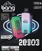 Puff 20000 20K Digital Puffs Do jednorazowe elektroniczne papierosy Vape Podjazd 850 mAh Bateria 26 ml przedpełniona vs 12000 12k 9000 Puff 18000 Bang King 15000 15K cyfrowe 18k 18k