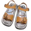 Designer piatti sandali eleganti sandali famosi designer donna chaussure cinghia regolabile cinghia di lusso sandale bianco marrone marrone peep punta slingback scarpe