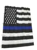 Blauwe lijnvlag 3 x 5 ft 210D Oxford Nylon met geborduurde sterren en genaaide strepen Amerikaanse vlag3726107