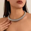 Collane a sospensione collana filo per vite di lucentezza creativa per donne personalità esagerate accumuli di gioielli circolari