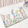 Bath Mats Rustic Flower Mat Pink Purple Floral Watercolour Plants Spring Scenery Room Carpet Home Decor Bathroom Non-slip Rug Doormat