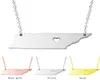 ステインスチールUS US MAP STATE DELAWARE STATE S925 SILVER GEOMETRIC PENDANT NECKLACESステートメントネックレスチャームジュエリーW8408937