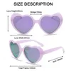 Occhiali da sole New Love Heart a forma di occhiali da sole polarizzati Donne Fashion Cute Retro Vintage Gradient Sun Glasses Uv400 Protezione Eyewear unisex 240412