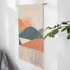 Tapestries Noordse handgemaakte macrame Tapijtwand hangende Boheemse chique geweven thuisdecor voor slaapkamer woonkamer achtergronddecoratie