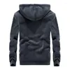 Men's Hoodies 2024 Fashiong Winter Fleece Hoodie Sweatshirt Mens Thick Warm Coat Male Solid Color Jacket Men Brand Clothing 8XL