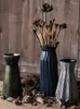 Vasi di vetro antico ornamenti di vasi nostalgici di una pentola di fiori imitazione da fiori in porcellana di ceramica grossolana