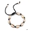 Charm Bracelets Trendy Handmade Sea Shell For Women Bohemian Beach Seashell String Rope Chains Fashion Boho Jewelry Drop Delivery Dhxna