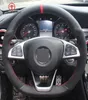 Black Leather Suede Car Steering Wheel Cover for Mercedes C200 C250 C300 B250 B260 A200 A250 Sport CLA220 CLS4006780765