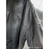 Men's Jackets Pre Autumn Double Zipper Leather Splice Charge Coat Simple Fashionable Style Versatile Coat