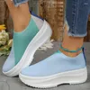 Casual Shoes Summer Woman Sneakers Breatble Slip On Mesh For Women Fashion Plus Size Platform Walking Ladies Shoe Female Flats